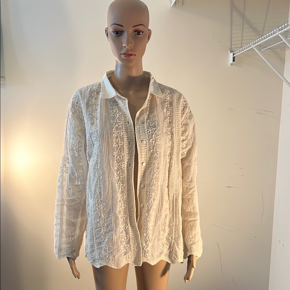 Adiva Elegant Cream Blouse (#1)